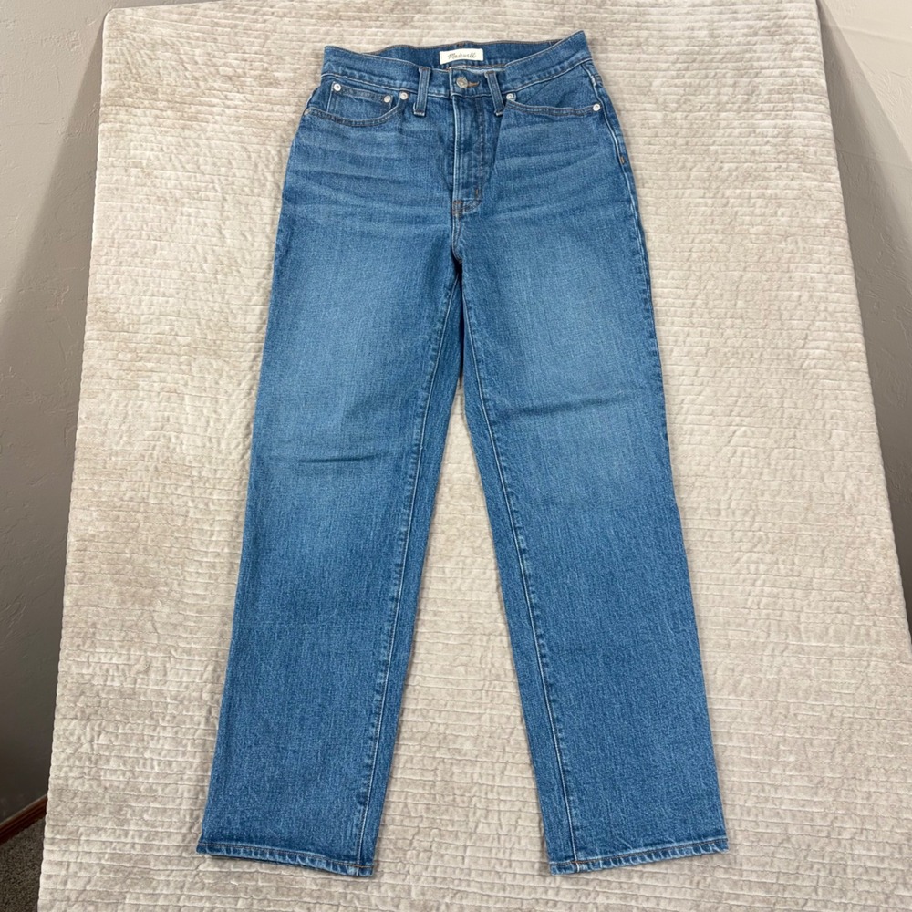 Madewell The Perfect Vintage Straight Jean Medium Wash High Rise NG251 Size 27